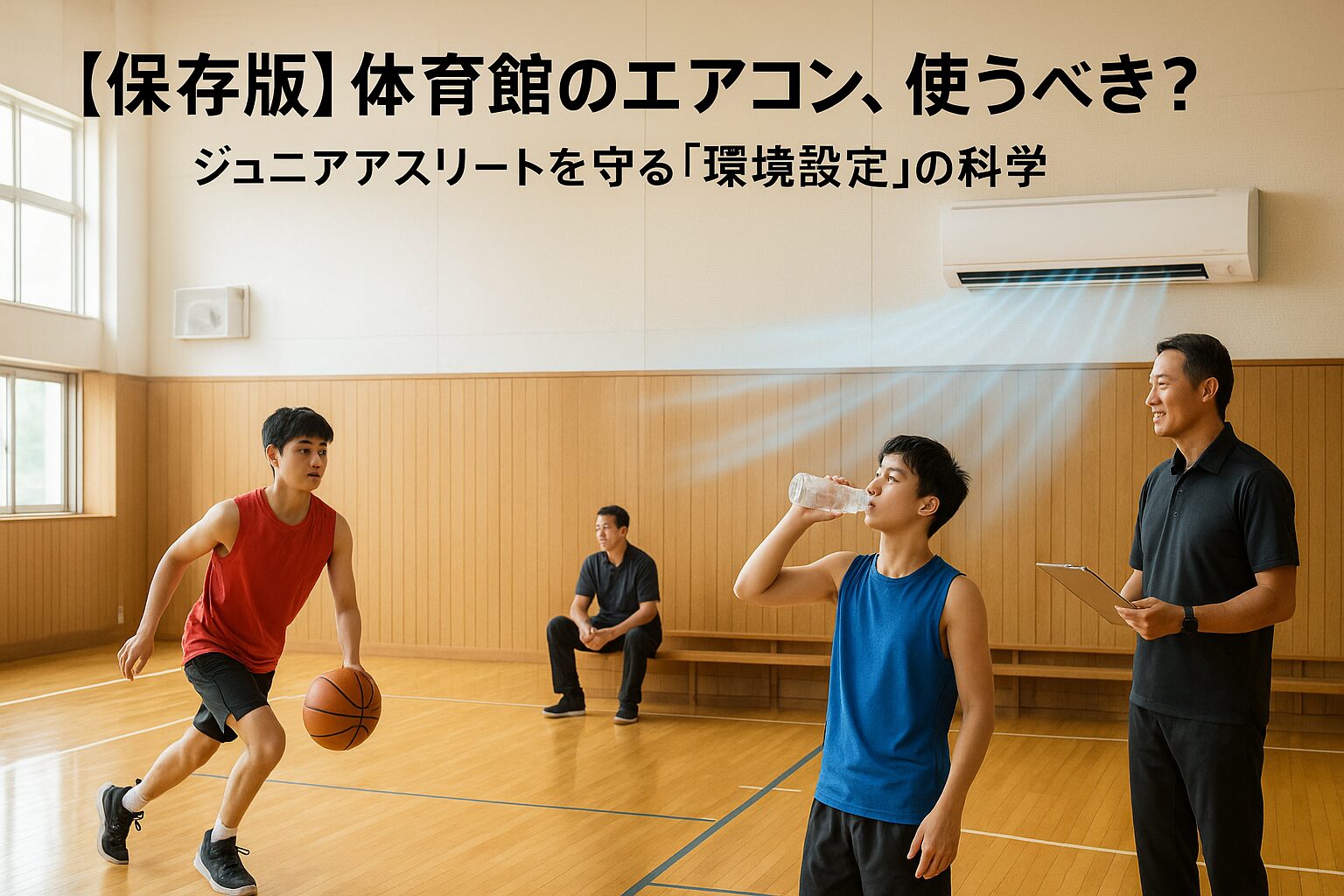【保存版】体育館のエアコン、使うべき？｜ジュニアアスリートを守る「環境設定」の科学