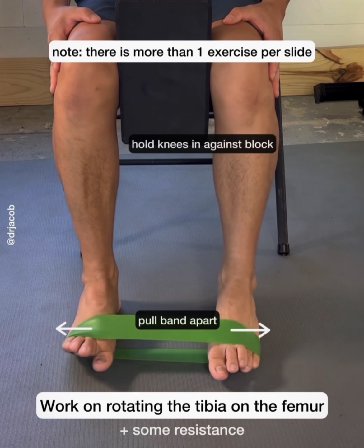 バンド抵抗あり（脛骨回旋＋抵抗）