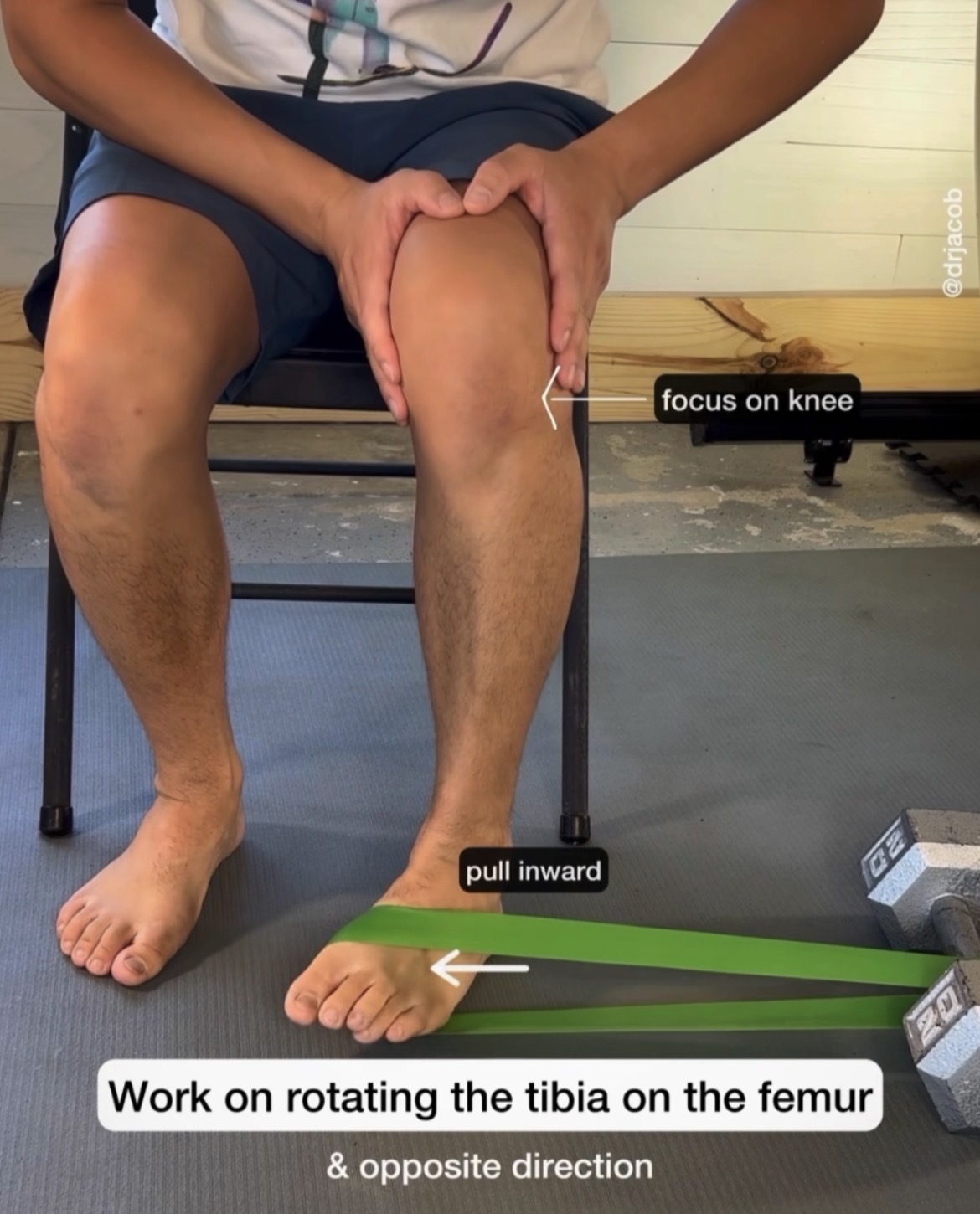 片側バンドで「内旋コントロール」