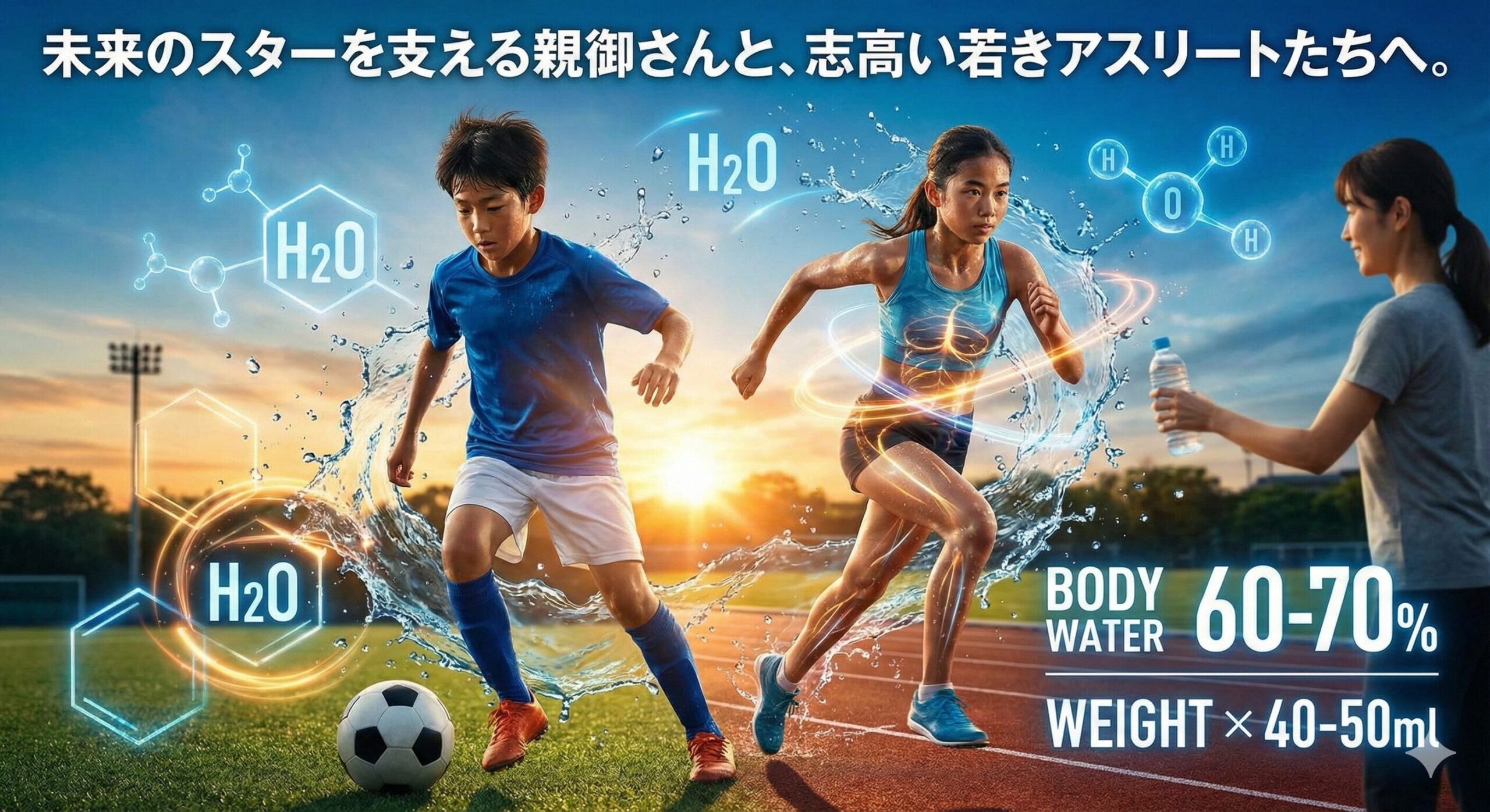 「勝利を掴む一杯」の秘密：ジュニアアスリートの力を引き出す水分補給の科学